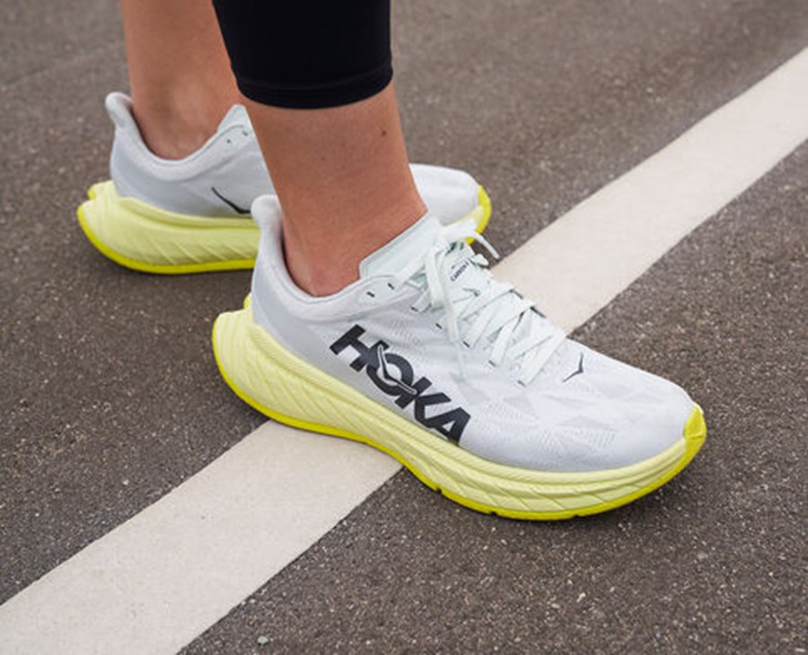 Hoka Australia One One Carbon X 2 - Womens Running Shoes White - VBTDY-8237